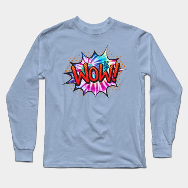 Onomatopoeia WOW Long Sleeve T-Shirt by SaKaNa